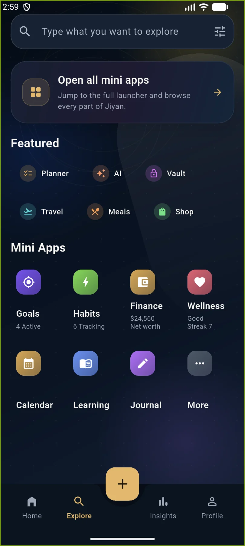 Jiyan app spaces